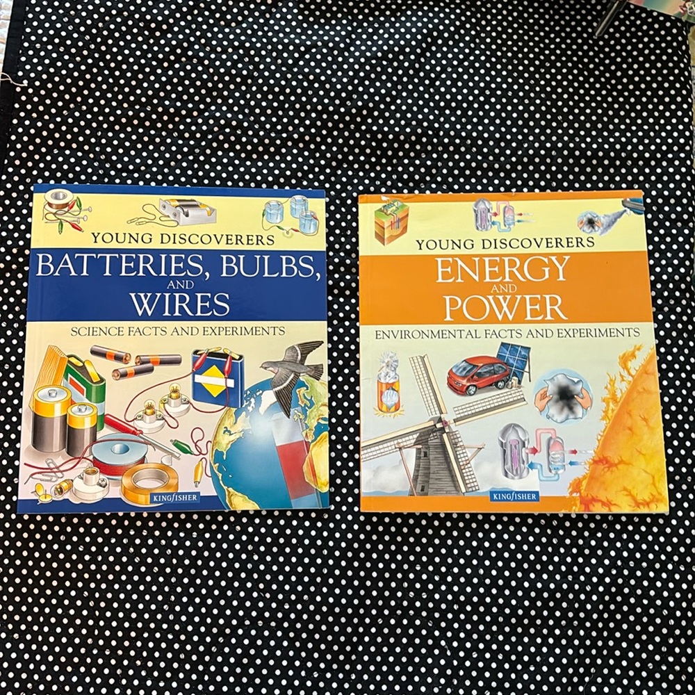 Two Kingfisher Young Discoverers Books; Energy & Power; Batteries, Bulbs & Wires